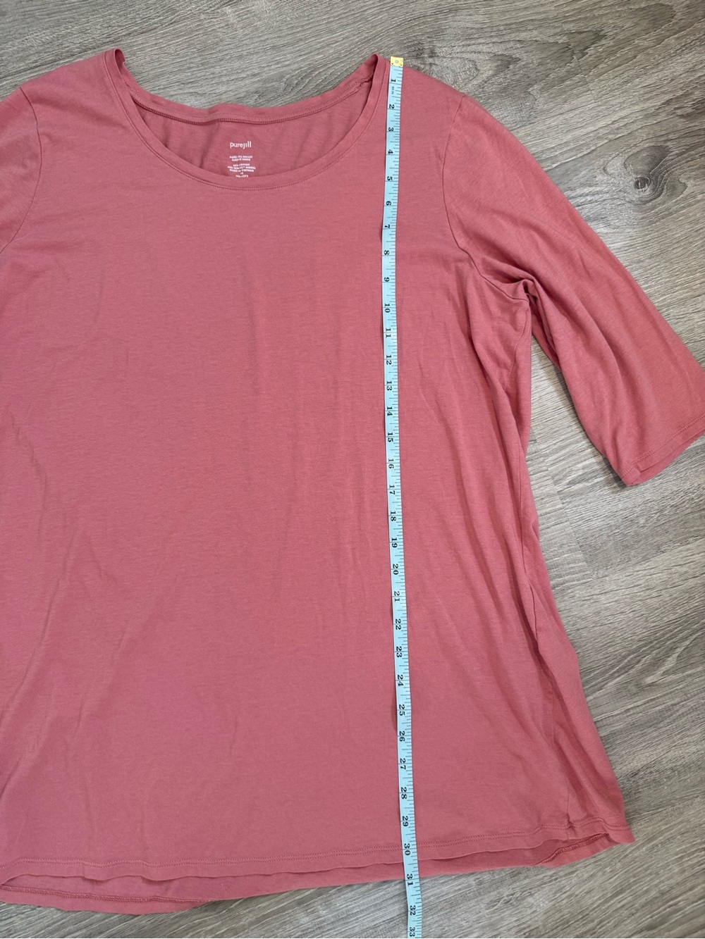 Pure Jill Scoop Neck "Ballet Sleeve Tunic" in Dusty Rose Pink - basic top - Picture 5 of 5